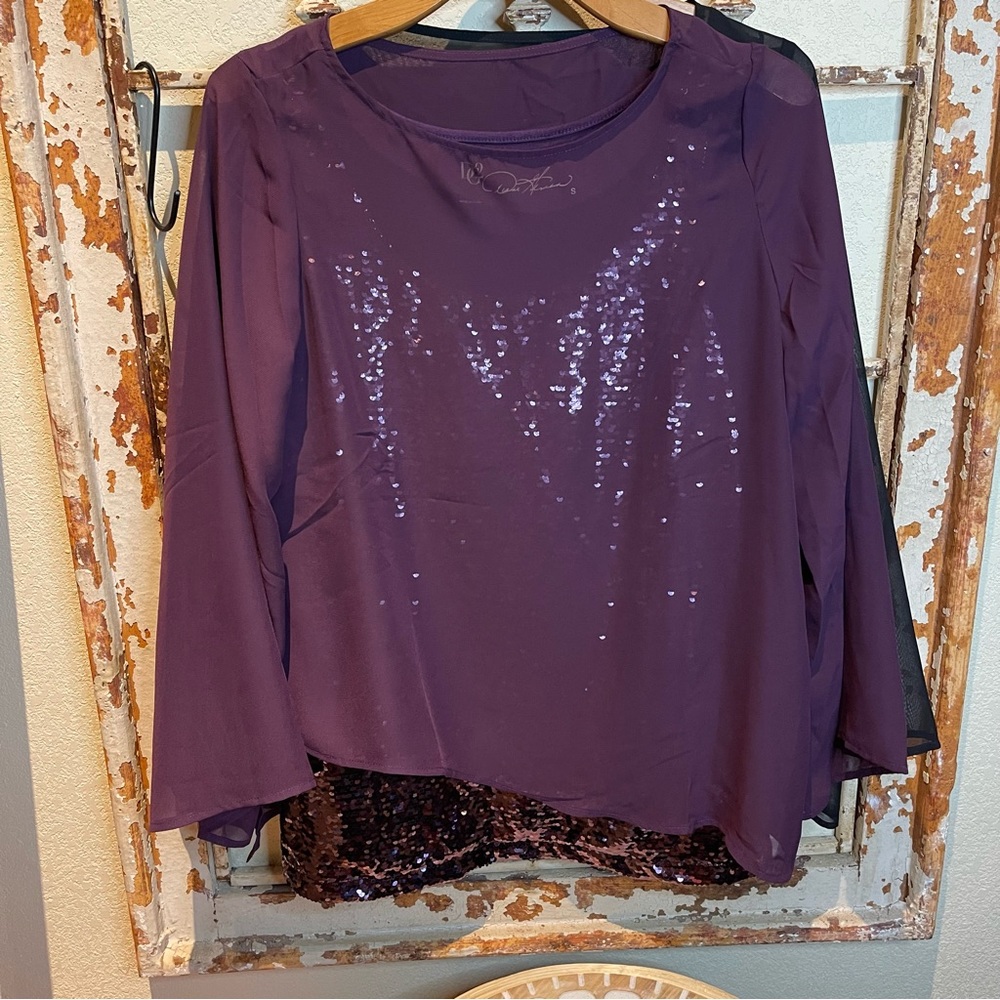 DG2 blouse with sequin tank